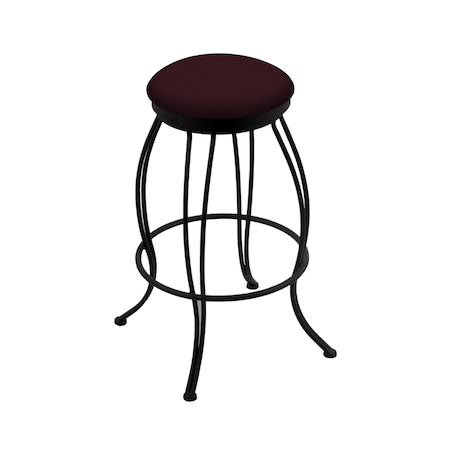 30 Swivel Bar Stool,Black Wrinkle,Canter Bordeaux Seat